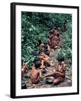 Yanomami on the Way to a Feast, Brazil, South America-Robin Hanbury-tenison-Framed Photographic Print