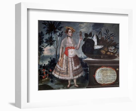 Yapanga Woman from Quito Dressed for Public Life, 1783-Vicente Alban-Framed Giclee Print