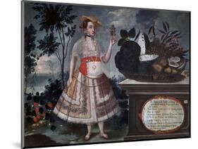 Yapanga Woman from Quito Dressed for Public Life, 1783-Vicente Alban-Mounted Giclee Print