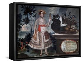 Yapanga Woman from Quito Dressed for Public Life, 1783-Vicente Alban-Framed Stretched Canvas