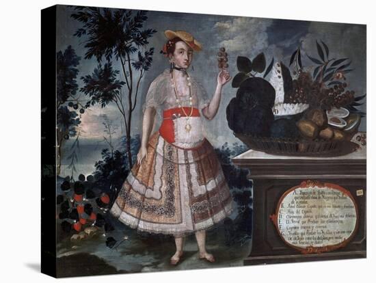 Yapanga Woman from Quito Dressed for Public Life, 1783-Vicente Alban-Stretched Canvas