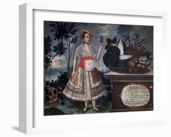 Yapanga Woman from Quito Dressed for Public Life, 1783-Vicente Alban-Framed Giclee Print