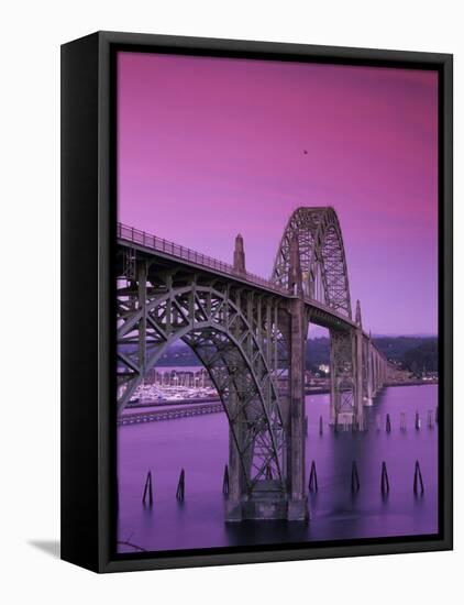 Yaquina Bay Bridge, Newport, Oregon, USA-null-Framed Stretched Canvas