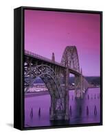 Yaquina Bay Bridge, Newport, Oregon, USA-null-Framed Stretched Canvas