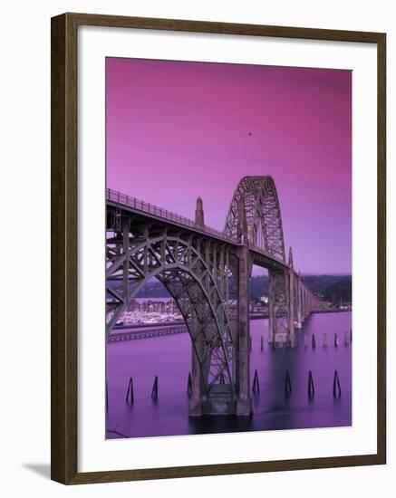 Yaquina Bay Bridge, Newport, Oregon, USA-null-Framed Premium Photographic Print