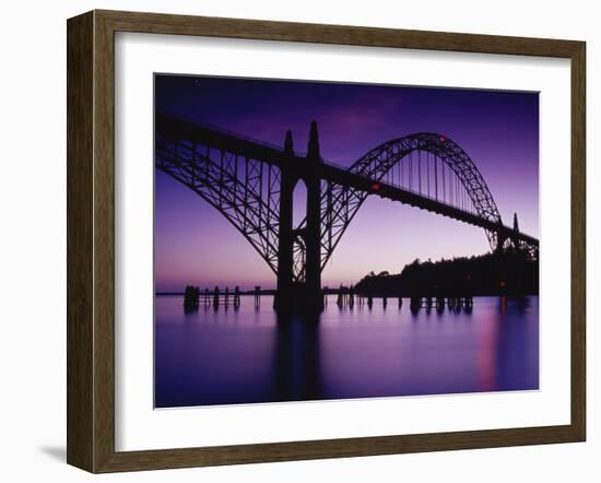 Yaquina Bay Bridge, Newport, Oregon, USA-null-Framed Premium Photographic Print