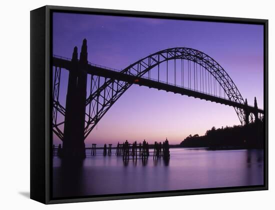 Yaquina Bay Bridge, Newport, Oregon, USA-null-Framed Stretched Canvas