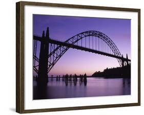 Yaquina Bay Bridge, Newport, Oregon, USA-null-Framed Photographic Print