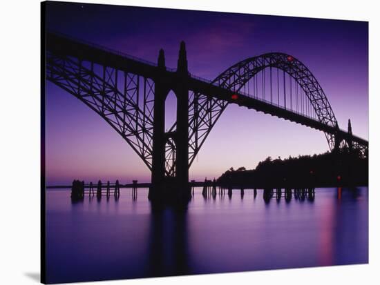 Yaquina Bay Bridge, Newport, Oregon, USA-null-Stretched Canvas