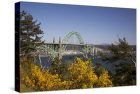 Yaquina Bay Bridge on Highway 101, Newport, Oregon, USA-Jamie & Judy Wild-Stretched Canvas