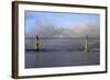 Yaquina Bay Bridge Spanning the Yaquina Bay at Newport, Oregon, USA-David R. Frazier-Framed Photographic Print