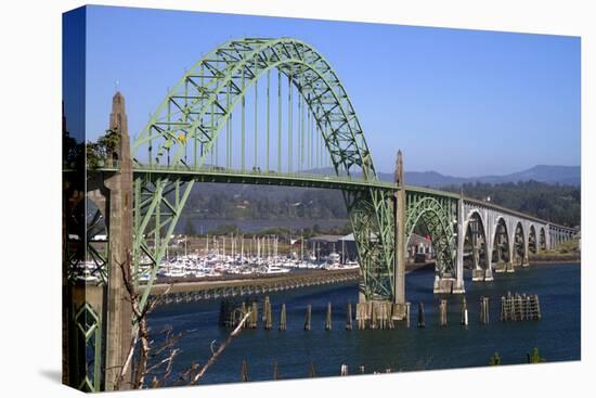 Yaquina Bay Bridge Spanning the Yaquina Bay at Newport, Oregon, USA-David R. Frazier-Stretched Canvas