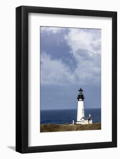 Yaquina Head Lighthouse in Newport, Oregon, USA-Chuck Haney-Framed Photographic Print