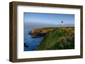 Yaquina Head Lighthouse, Newport, Oregon, USA-Rick A^ Brown-Framed Photographic Print