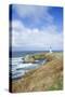 Yaquina Head Lighthouse, Oregon Coast-Justin Bailie-Stretched Canvas