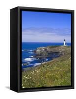 Yaquina Head Lighthouse, Oregon, United States of America, North America-DeFreitas Michael-Framed Stretched Canvas