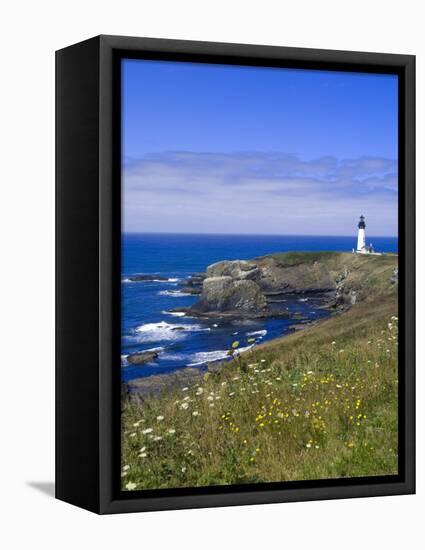 Yaquina Head Lighthouse, Oregon, United States of America, North America-DeFreitas Michael-Framed Stretched Canvas