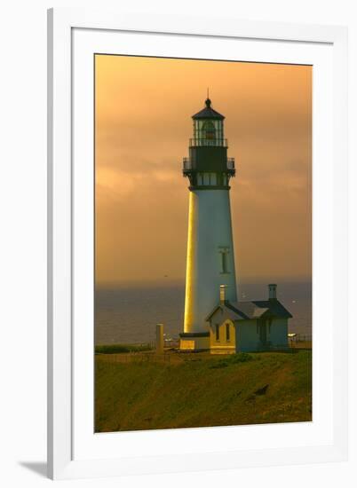 Yaquina Head Lighthouse-George Johnson-Framed Photographic Print