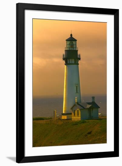 Yaquina Head Lighthouse-George Johnson-Framed Photographic Print