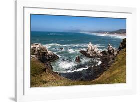 Yaquina Head Nature Reserve near Newport on the Pacific Northwest coast, Oregon, United States of A-Martin Child-Framed Photographic Print