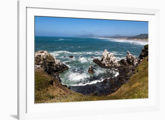 Yaquina Head Nature Reserve near Newport on the Pacific Northwest coast, Oregon, United States of A-Martin Child-Framed Photographic Print