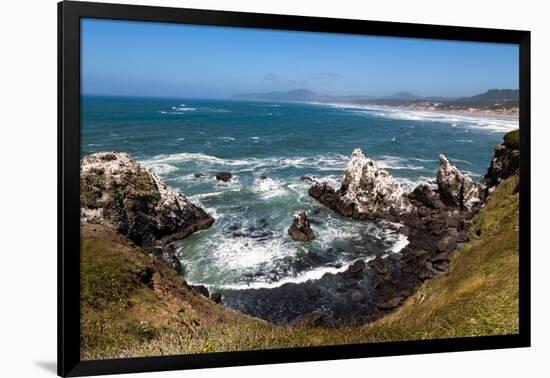 Yaquina Head Nature Reserve near Newport on the Pacific Northwest coast, Oregon, United States of A-Martin Child-Framed Photographic Print