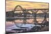 Yaquina Reflections-Palmer Artworks-Mounted Giclee Print