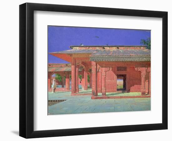 Yard in the Palace Harem, 1870S-Vasili Vasilievich Vereshchagin-Framed Giclee Print