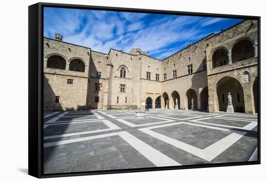 Yard in the Palace of the Grand Master-Michael Runkel-Framed Stretched Canvas