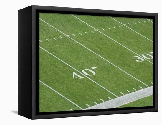 Yard Lines on Football Field-David Madison-Framed Stretched Canvas