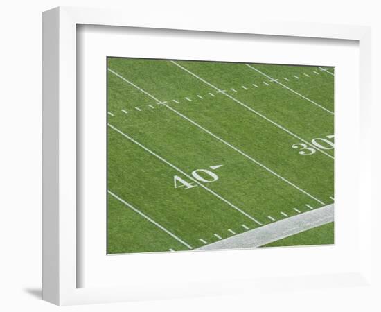 Yard Lines on Football Field-David Madison-Framed Photographic Print