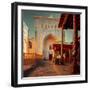 Yard of an Ancient Mosque in the City of Itchan Kala, Khiva, Uzbekistan-Dudarev Mikhail-Framed Photographic Print