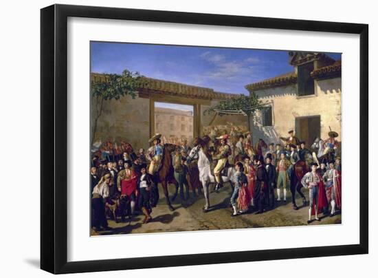 Yard with Horses at Former Plaza De Toros in Madrid-Manuel Castellano-Framed Giclee Print