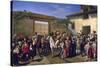 Yard with Horses at Former Plaza De Toros in Madrid-Manuel Castellano-Stretched Canvas