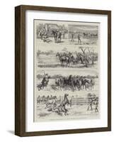 Yarding Warrigals or Wild Horses in Queensland-Godefroy Durand-Framed Giclee Print