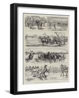 Yarding Warrigals or Wild Horses in Queensland-Godefroy Durand-Framed Giclee Print