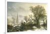 Yardley Church, near Birmingham, in the Snow-Charles Leaver-Framed Giclee Print