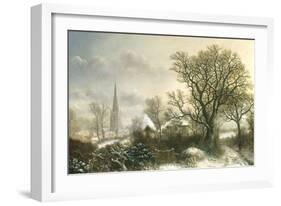 Yardley Church, near Birmingham, in the Snow-Charles Leaver-Framed Giclee Print