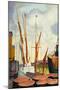 Yarmouth Docks, 1930 (Oil on Canvas)-John Northcote Nash-Mounted Giclee Print