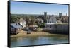 Yarmouth from the Solent in Summer, Isle of Wight, England, United Kingdom, Europe-Roy Rainford-Framed Stretched Canvas