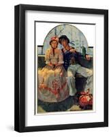 "Yarn Spinner", November 8,1930-Norman Rockwell-Framed Premium Giclee Print