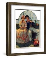 "Yarn Spinner", November 8,1930-Norman Rockwell-Framed Giclee Print