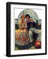 "Yarn Spinner", November 8,1930-Norman Rockwell-Framed Giclee Print