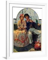 "Yarn Spinner", November 8,1930-Norman Rockwell-Framed Giclee Print