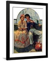 "Yarn Spinner", November 8,1930-Norman Rockwell-Framed Giclee Print