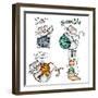 Yarns and Cats-Deborah Faenza-Framed Giclee Print