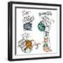 Yarns and Cats-Deborah Faenza-Framed Giclee Print