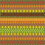 Bright Aztec Pattern-Yaroslavna-Mounted Art Print