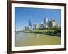 Yarra River and City Skyline, Melbourne, Victoria, Australia-Amanda Hall-Framed Photographic Print