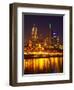 Yarra River, Flinders Street Station and CBD, Melbourne, Victoria, Australia-David Wall-Framed Photographic Print